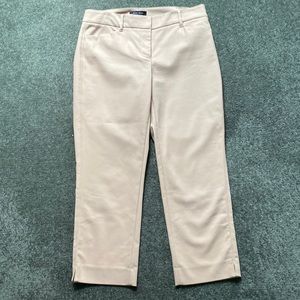 White House Black Market beige crop pants